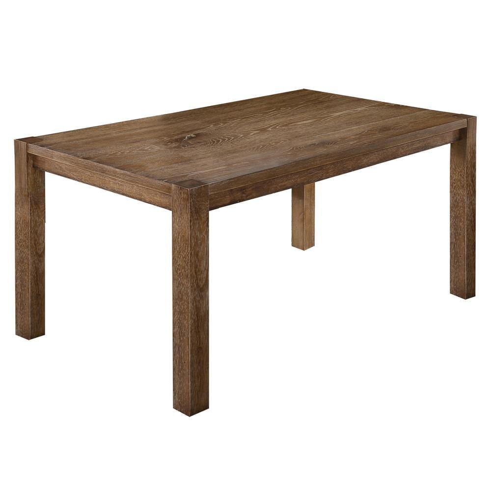 Best Master Furniture Janet 60" Rectangular Dining Table, Natural Wood