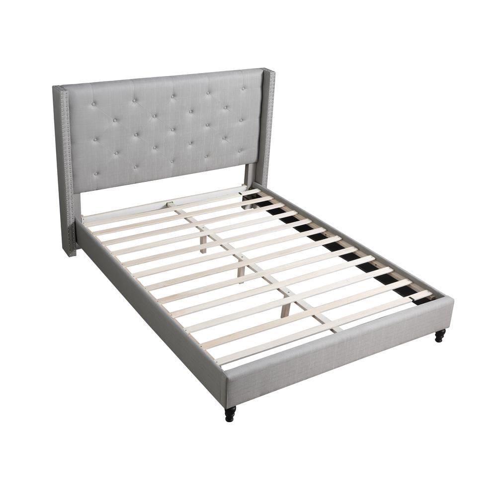 Anthelme Upholstered Wingback Bed