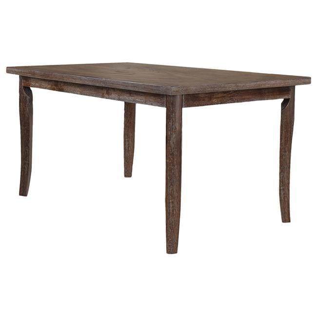 Antique Natural Oak Rectangular Dining Table for Six