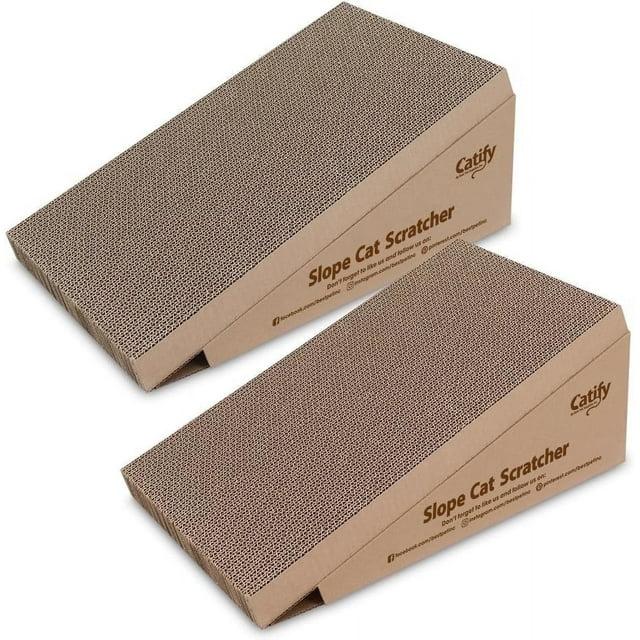 Best Pet Supplies Corrugated Cardboard Cat Scratcher Refill Pads, Lounger, and Fun Interactive Scratching Boards, Claw Safe, Durable, Natural Recycled Materials, Supports Active Play