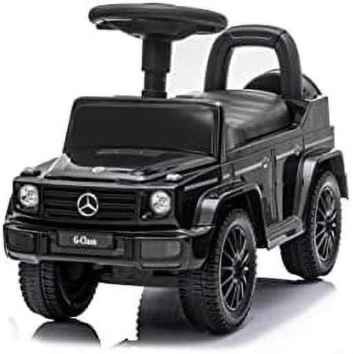 Best Ride On Cars Realistic Children's Mercedes G-Wagon Foot to Floor Ride Along Car & Push Behind Walker with Hidden Storage and Support Bar, Black