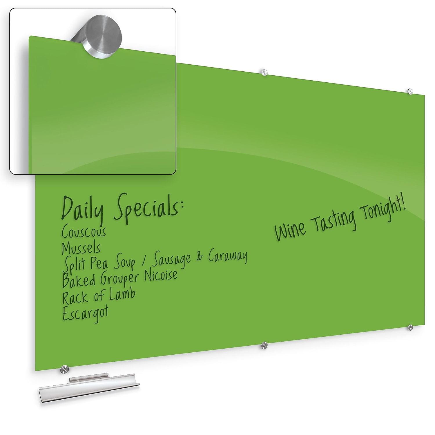 MooreCo Visionary Magnetic Wall Mounted Glass Dry Erase Board
