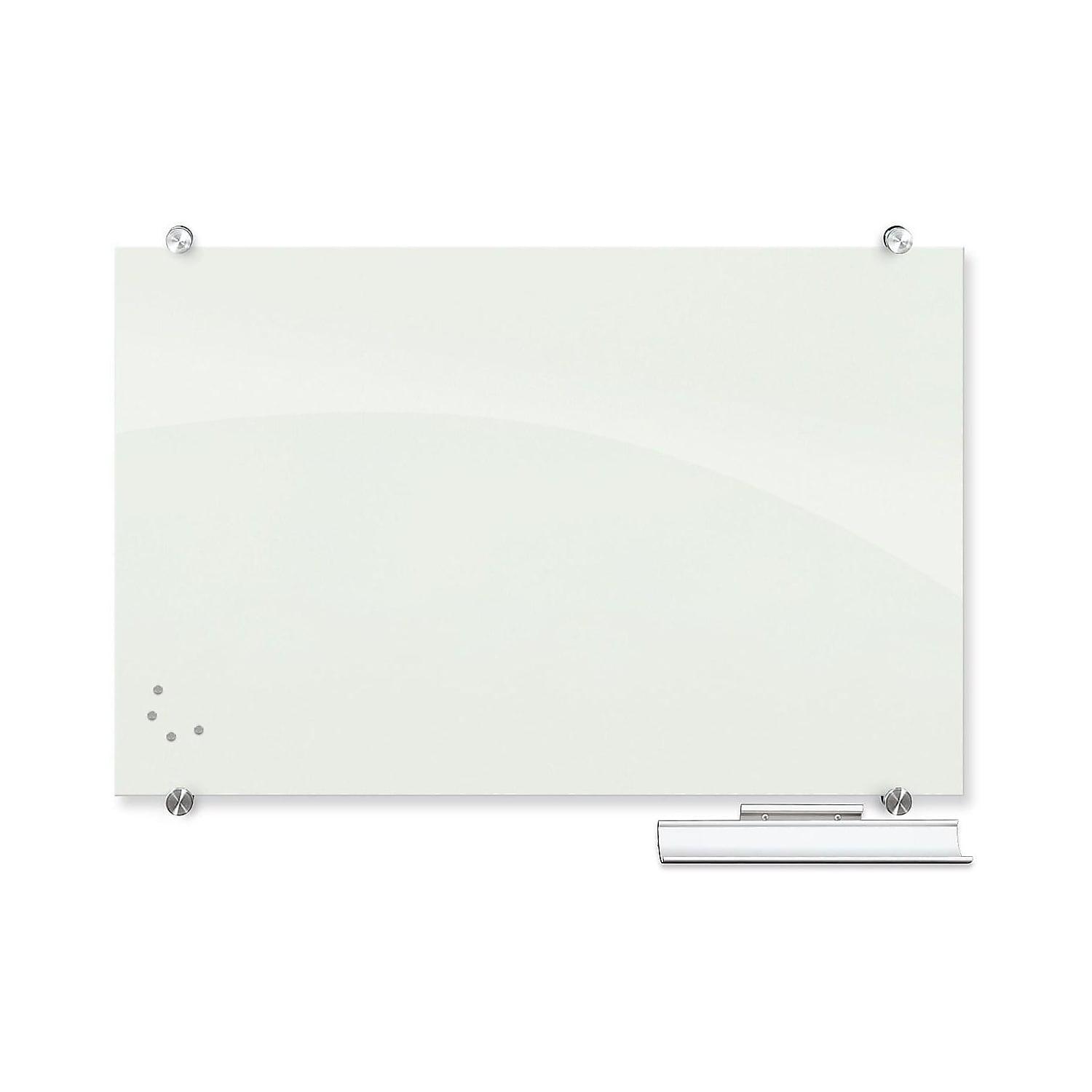 MooreCo Visionary Magnetic Wall Mounted Glass Dry Erase Board