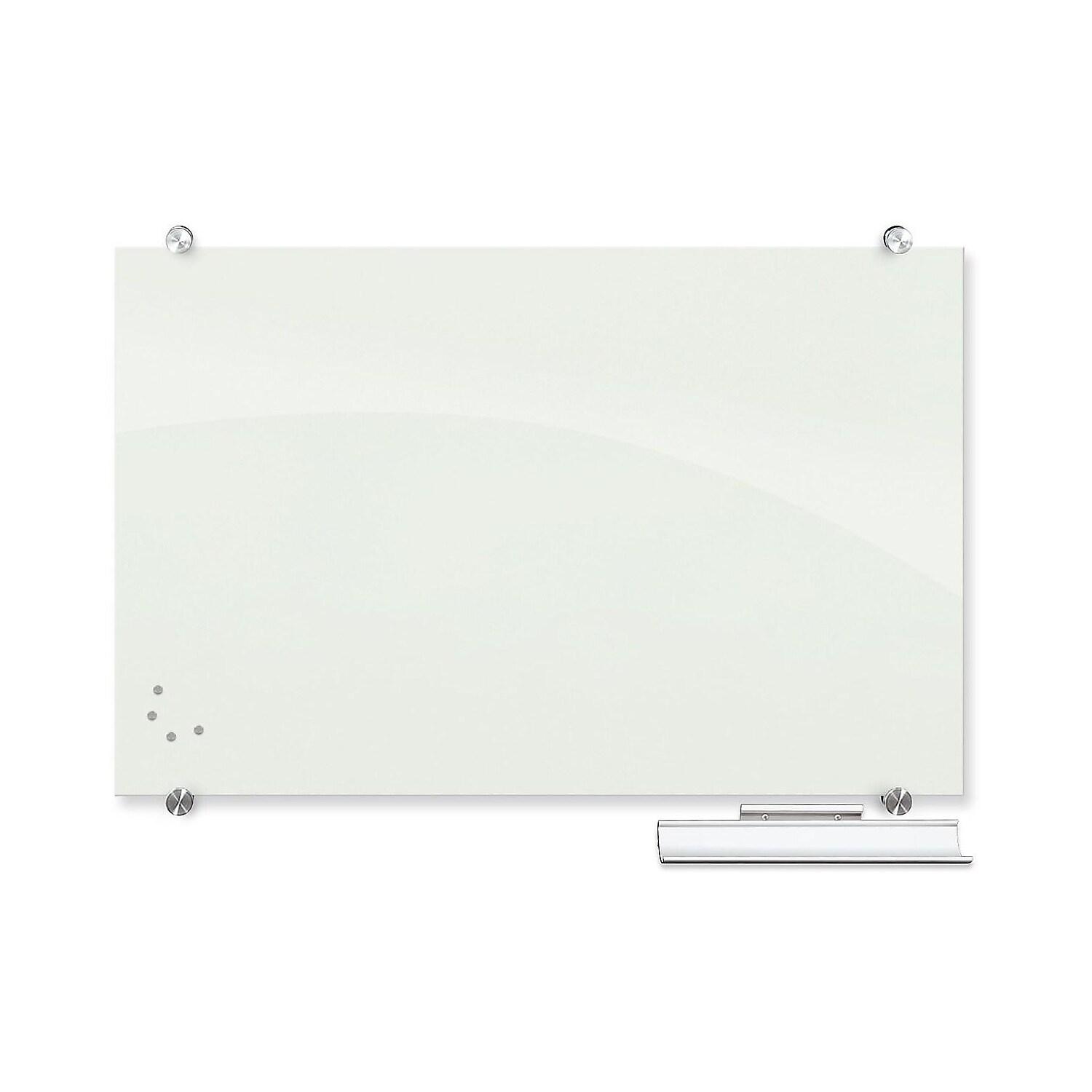 MooreCo Visionary Magnetic Wall Mounted Glass Dry Erase Board