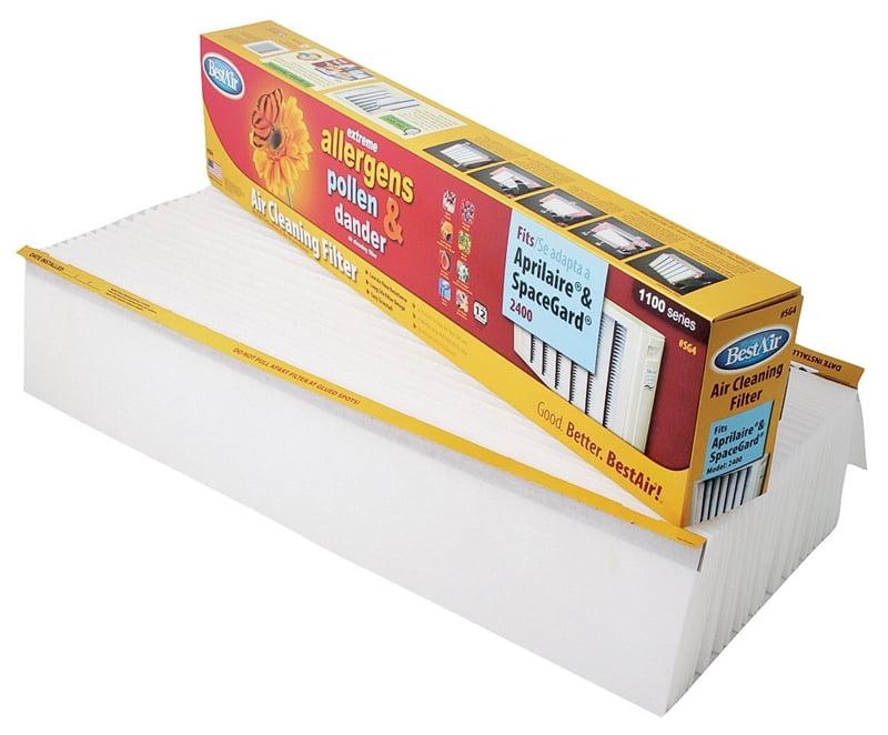 BestAir 2pk 20" x 25" x 6" Aprilaire & Spacegard Box Replacement Air Furnace Filter MERV 11: Space-Gard 2200, EPA Certified
