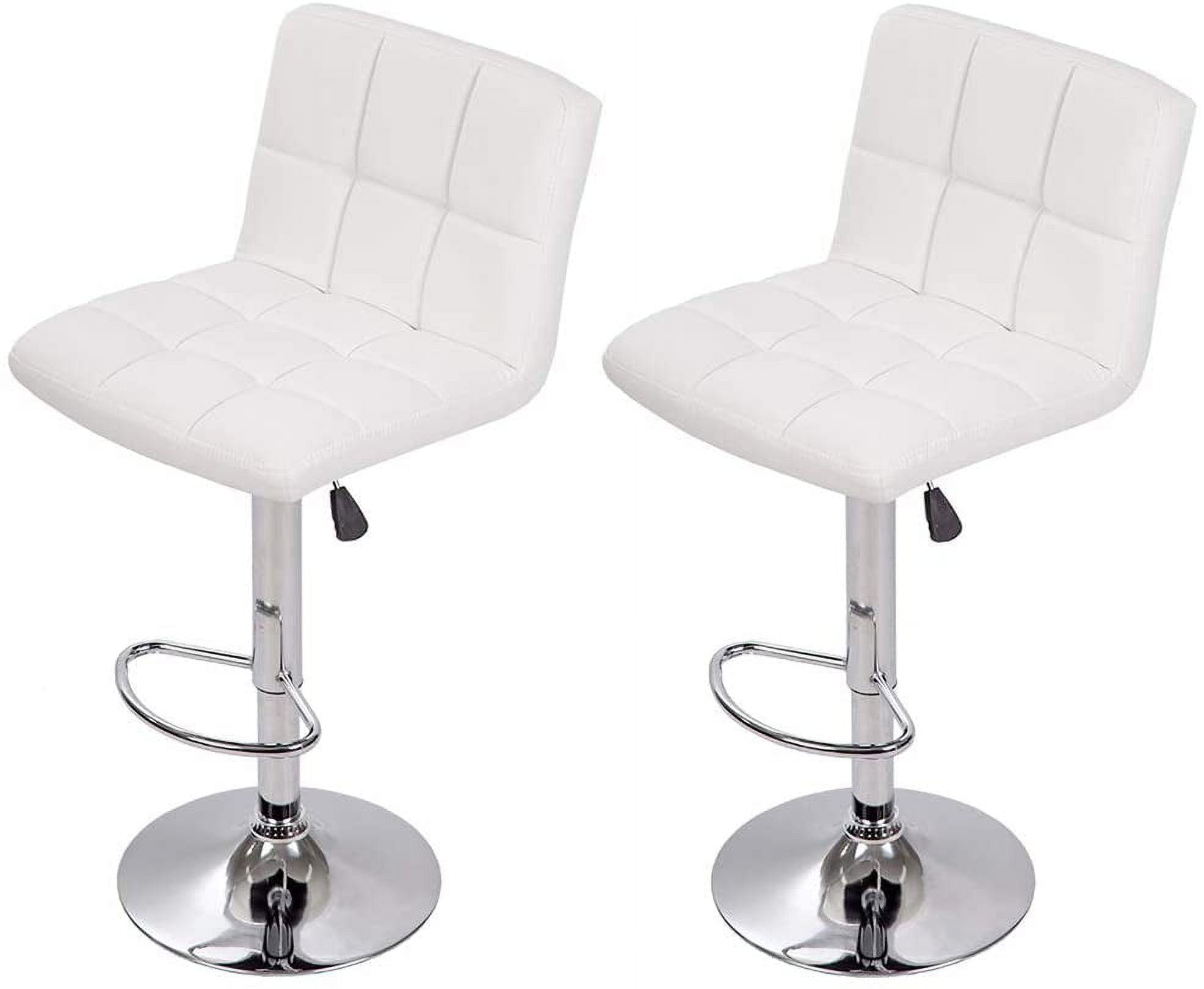 Bar Stools 1 Set Of 2, Counter Height Bar Stools, Square Cushion Bar Stools With Back, Footstool, Cafe, 2 Pieces