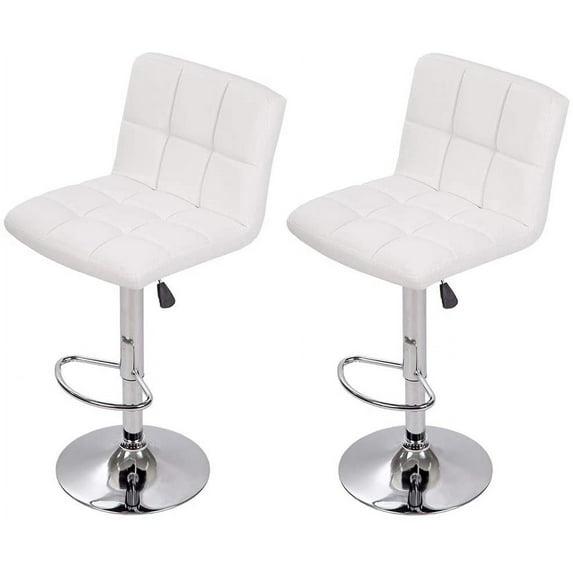 Bar Stools 1 Set Of 2, Counter Height Bar Stools, Square Cushion Bar Stools With Back, Footstool, Cafe, 2 Pieces