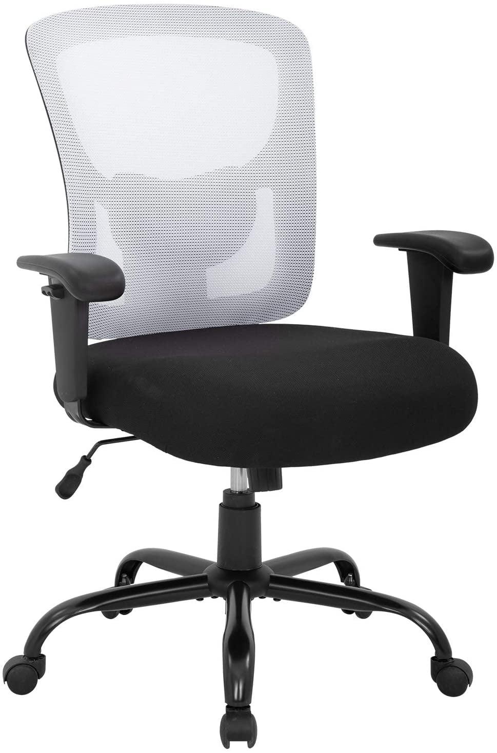 Ergonomic High-Back Swivel Executive Mesh Chair, 400 lb. Capacity, White