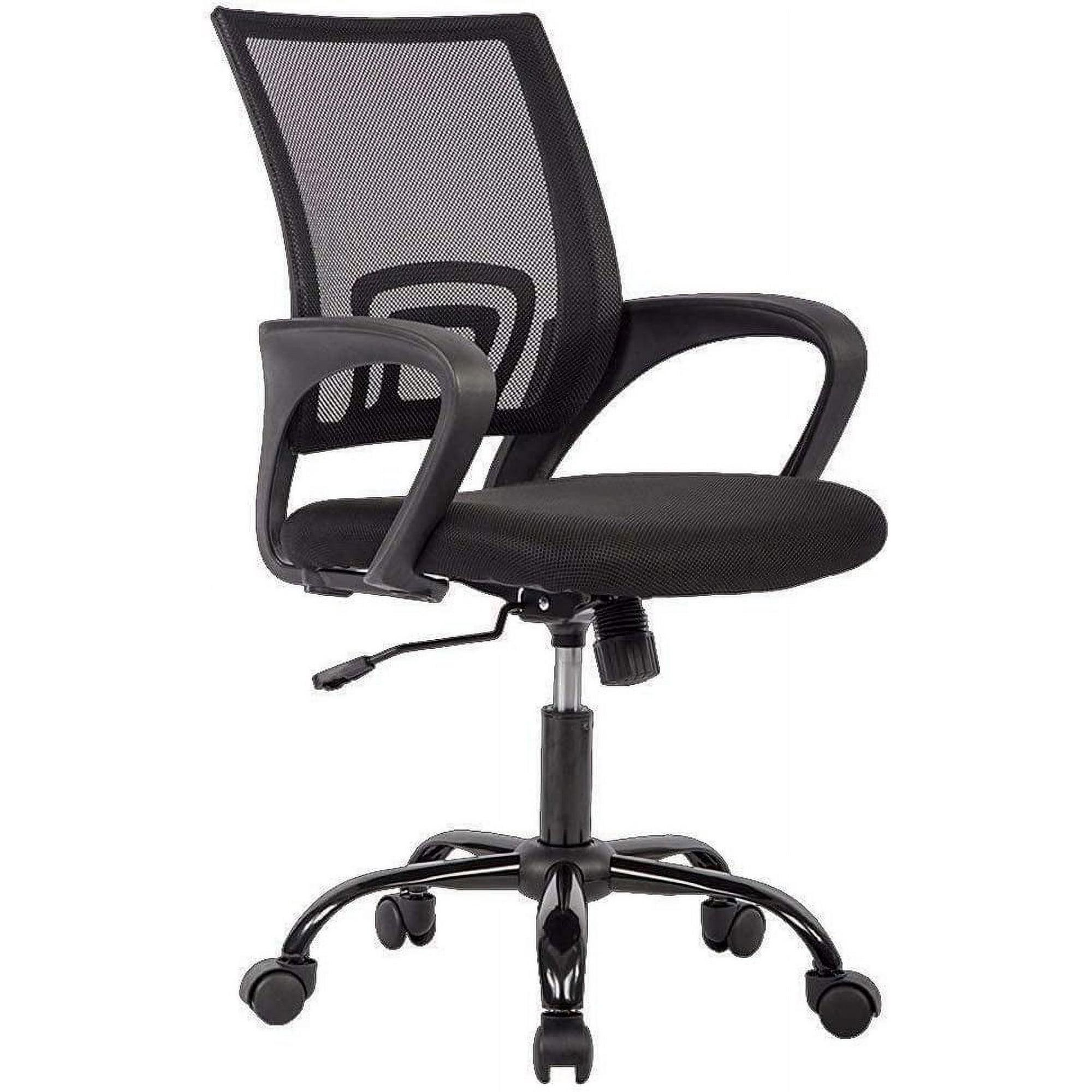 ErgoFlex High-Back Black Mesh Swivel Task Chair with Adjustable Arms