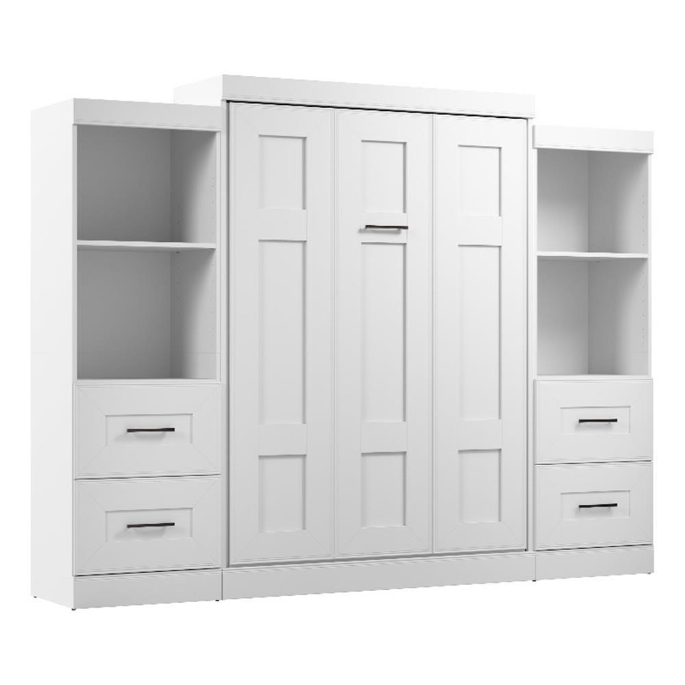 Bestar Edge Murphy Storage Bed and Shelving Units with Drawers