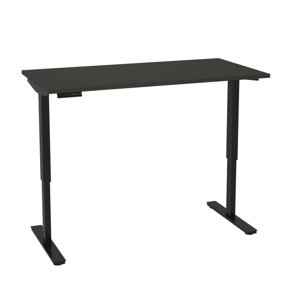 Modern Electric Adjustable Deep Gray Desk with Drawer, 59"