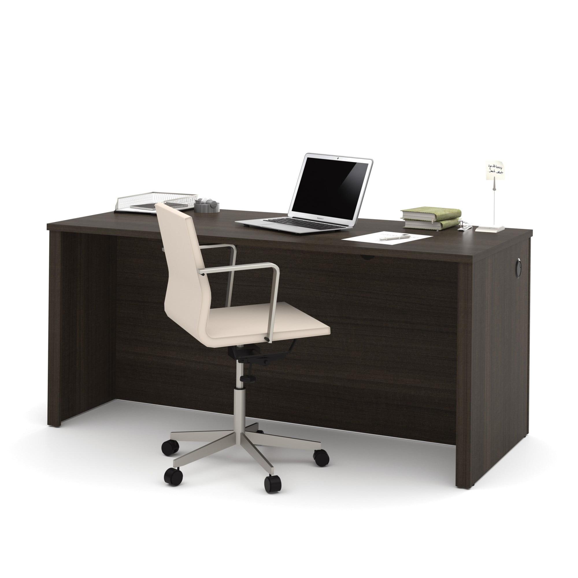 Dark Chocolate 66" Executive Desk with Grommets