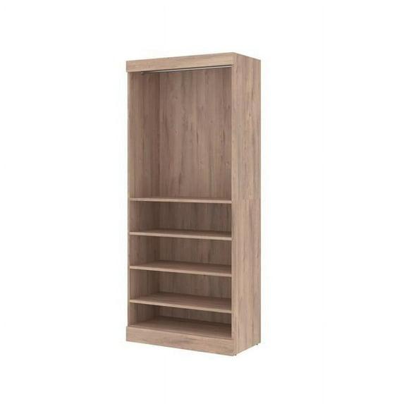 Bestar Pur 36W Closet Organizer in Rustic Brown - Engineered Wood