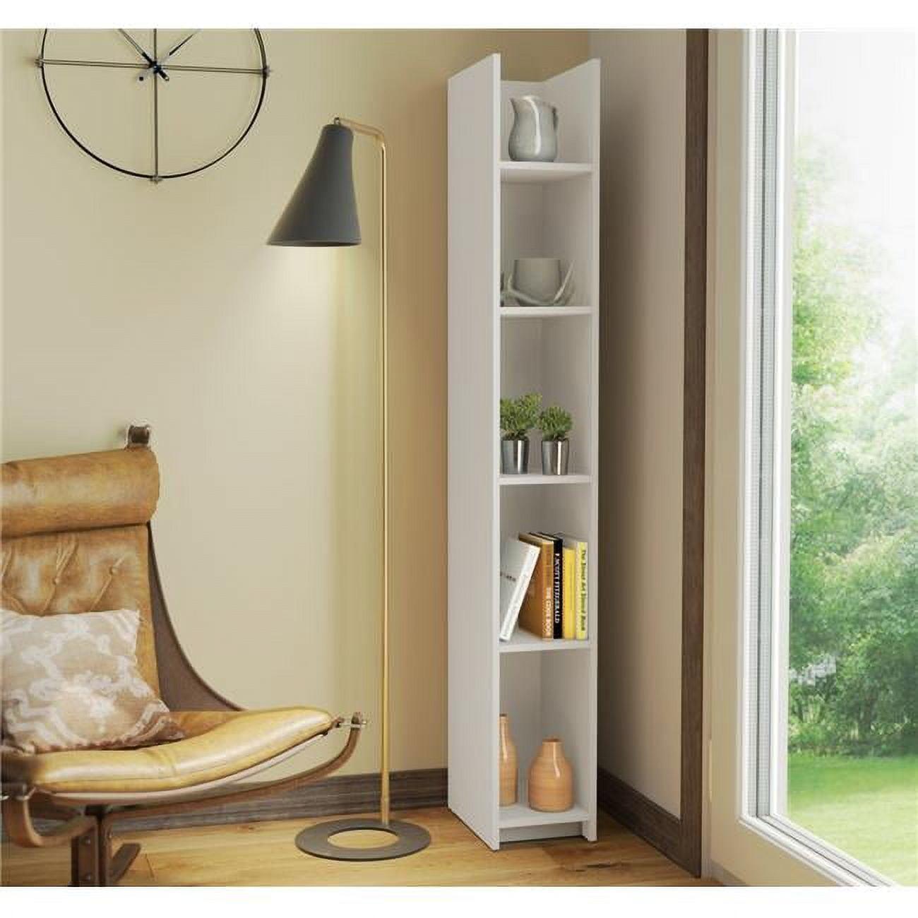 White Adjustable Narrow 10-Inch Shelving Unit