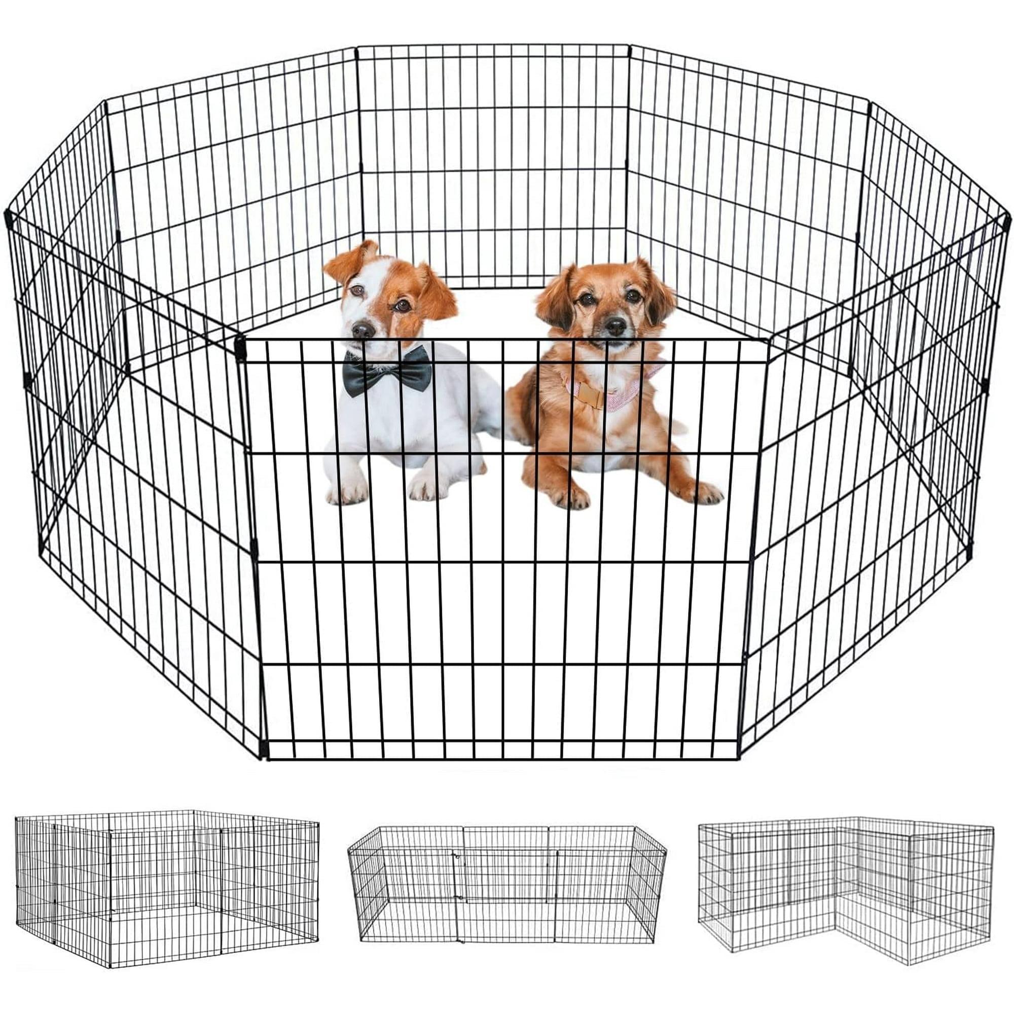 BestPet Puppy Pet Playpen 8 Panel Indoor Outdoor Metal Protable Folding Animal Exercise Dog Fence
