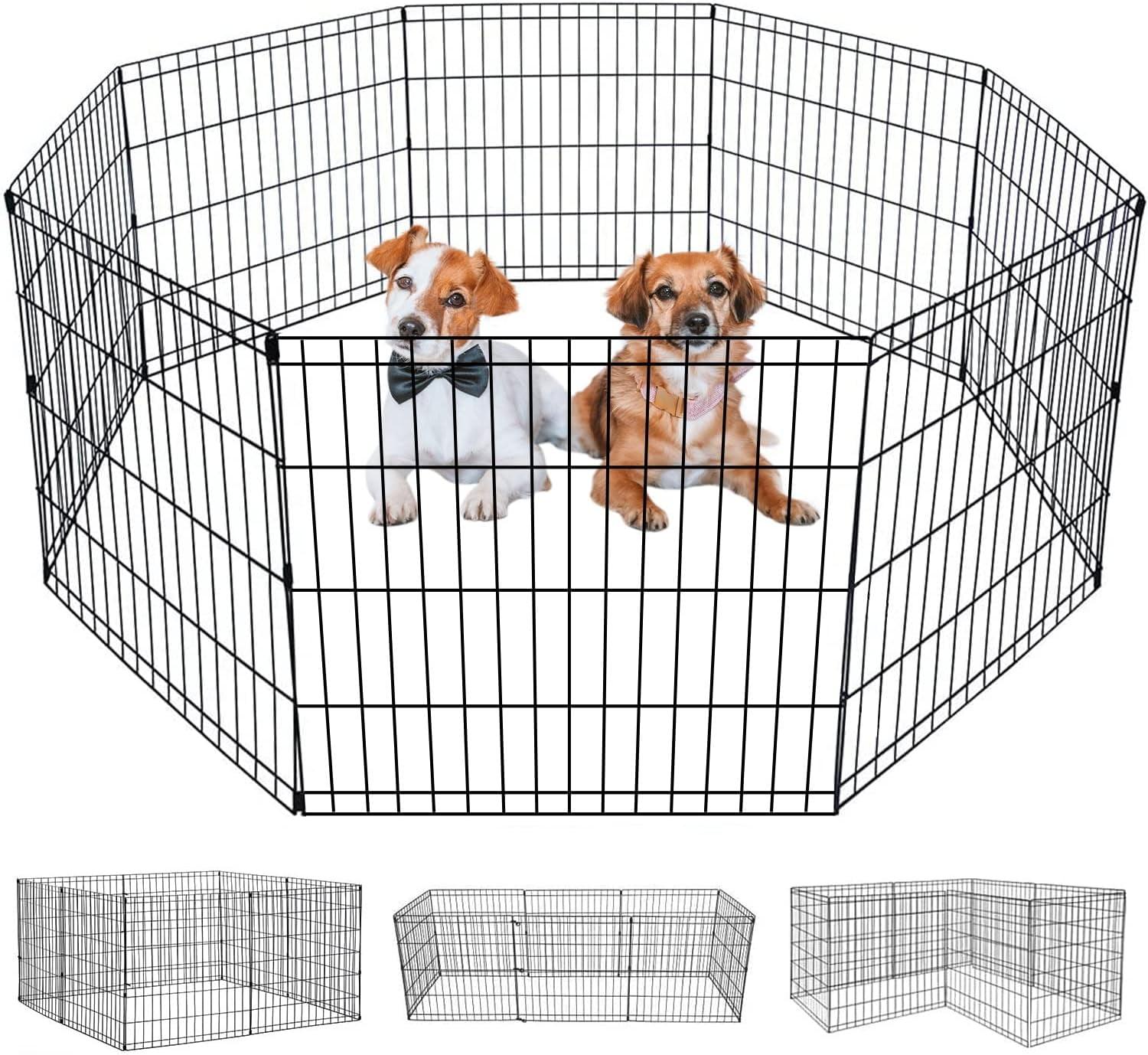 Puppy Pet Playpen 8 Panel Indoor Outdoor Metal Protable Folding Animal Exercise Dog Fence