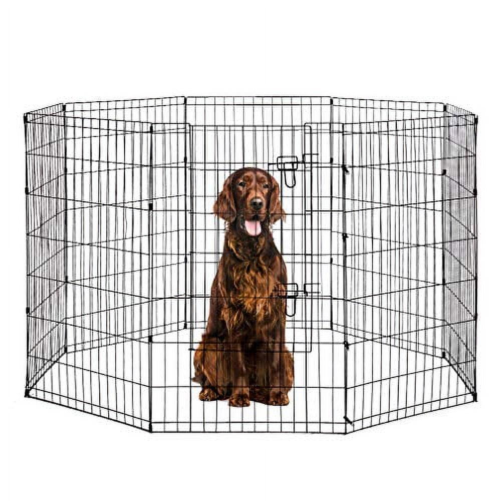 BestPet Puppy Pet Playpen 8 Panel Indoor Outdoor Metal Protable Folding Animal Exercise Dog Fence