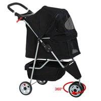 Lavender 3-Wheel Pet Stroller for Small to Medium Dogs