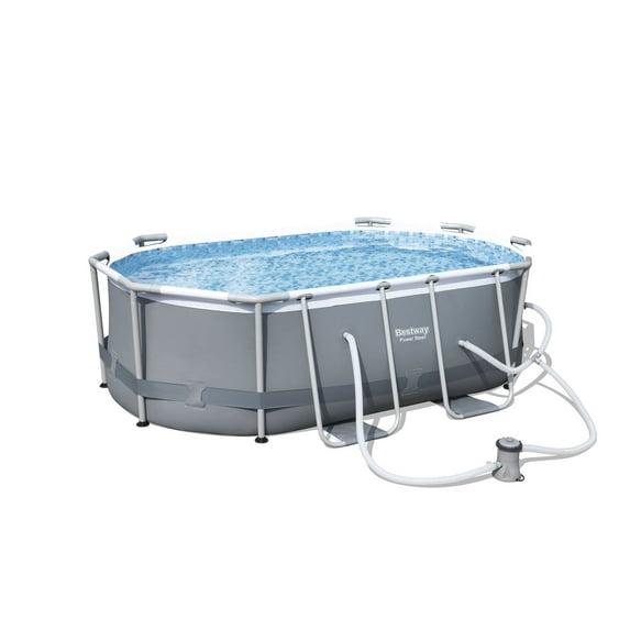 Bestway Steel Pro MAX 10’ x 6'7" x 33" Oval Above Ground Pool Set, Family Pool, Durable, Corrosion-Resistant Construction, Easy, No-Tool Setup