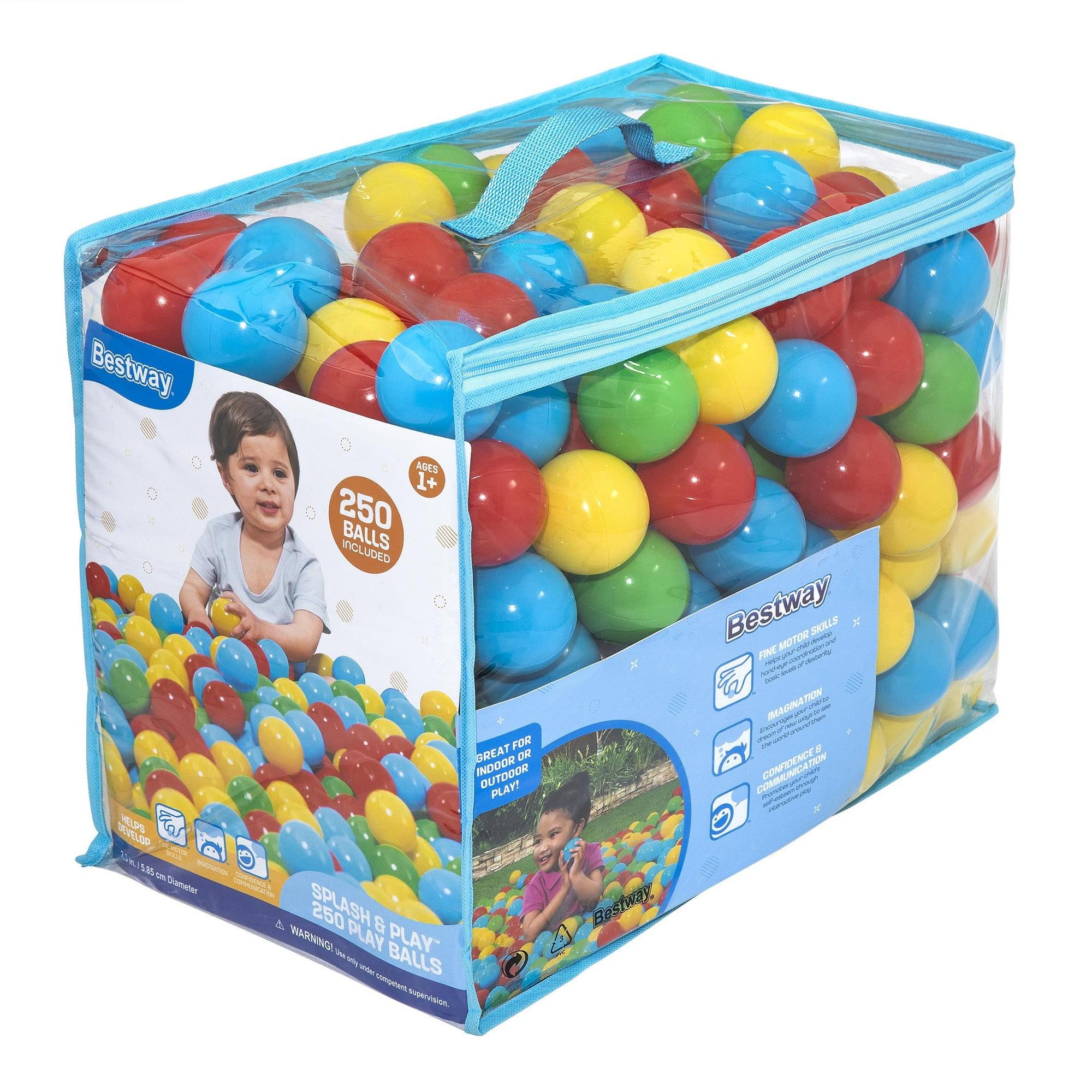 Bestway Splash & Play – 250 Bright Color Toy Balls for Pits, Pools & Games