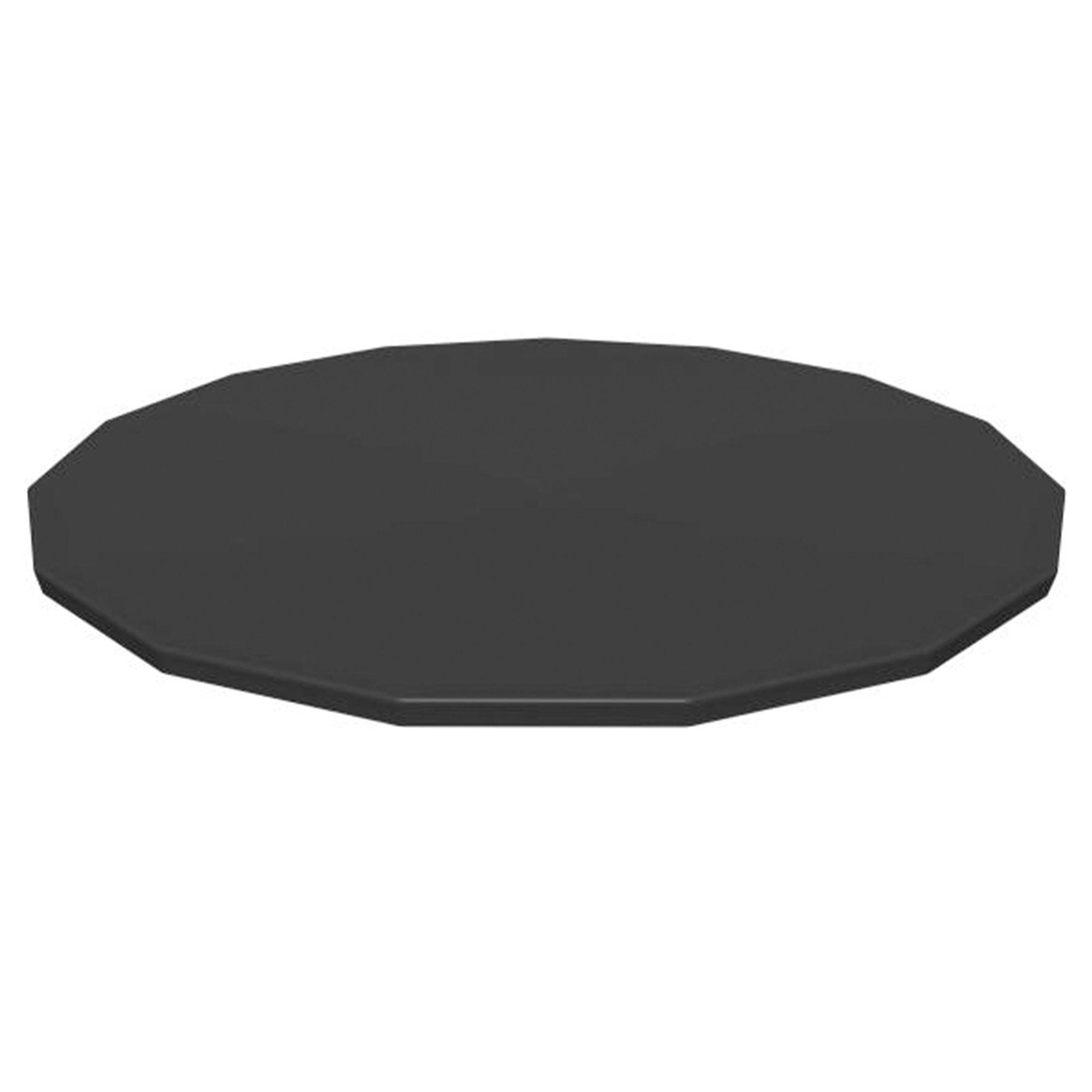 Bestway Round Pool Cover Accessory for 15 Foot Above Ground Framed Swimming Pools and Round Inflatable Ring Pools, Black (Cover Only)