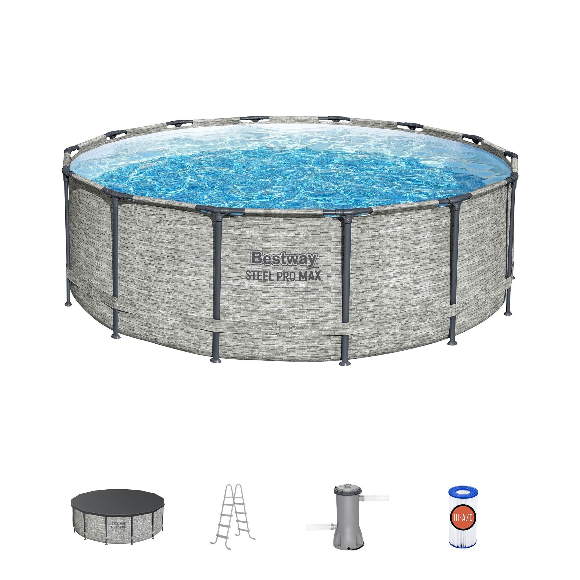 Bestway Steel Pro MAX 14' x 48" Round Above Ground Swimming Pool Set