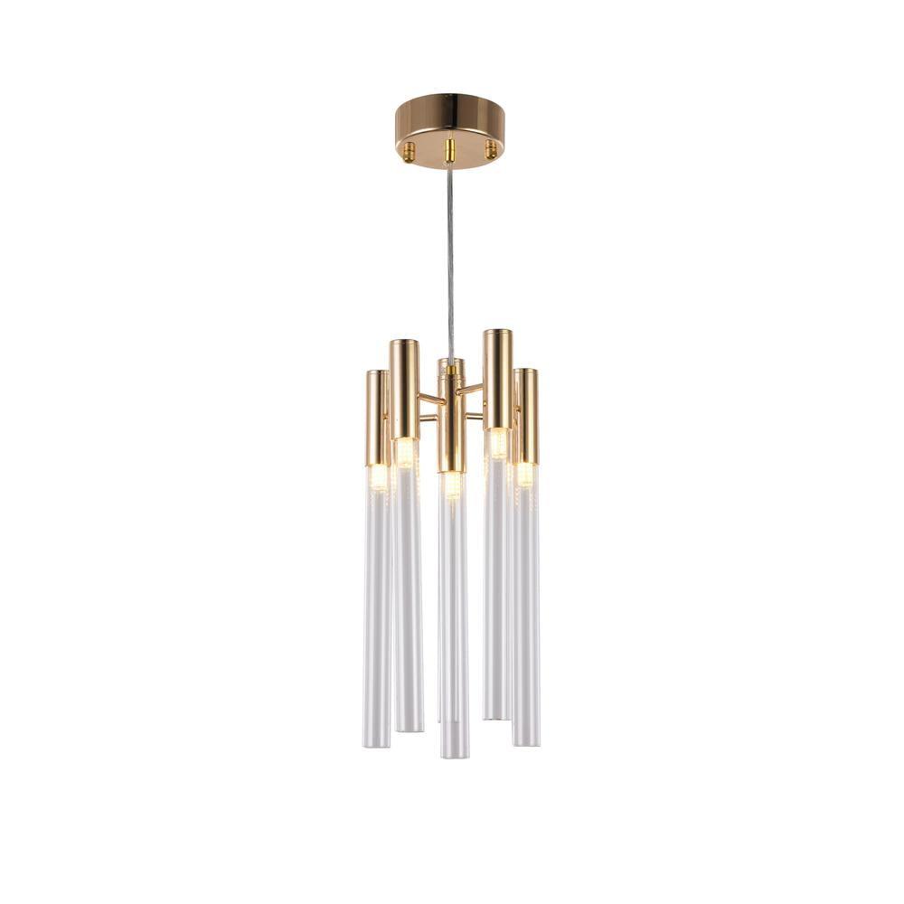 Gold and Clear Glass LED Mini Pendant Light