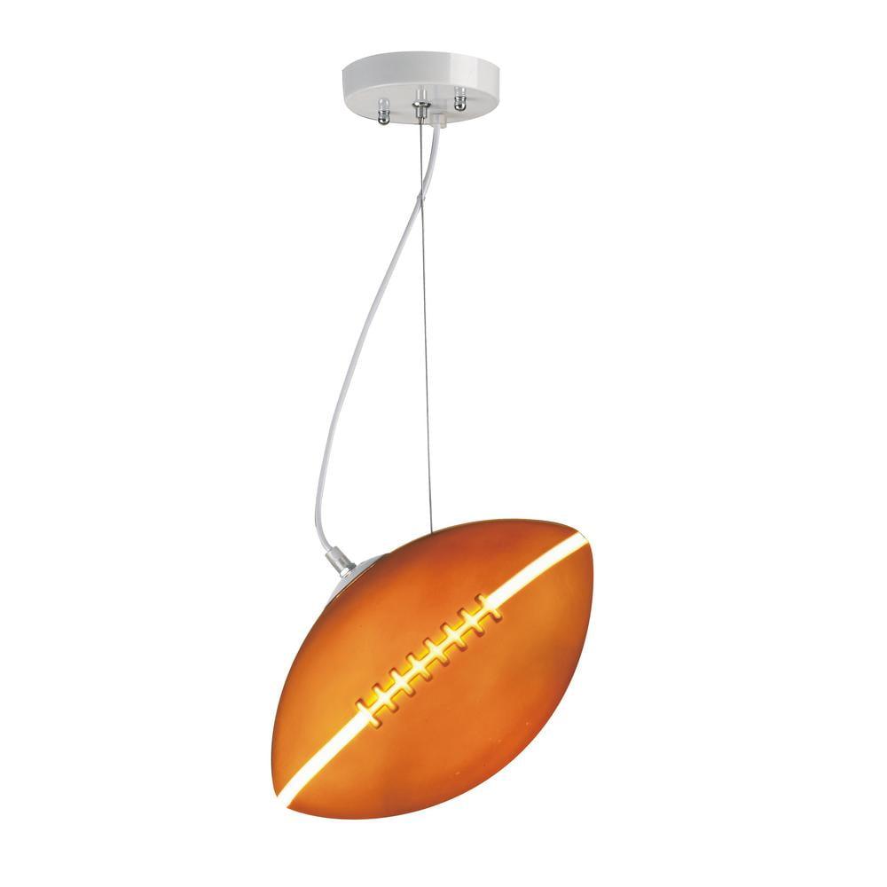 Contemporary 7'' Brown Glass Football Children's Ceiling Light