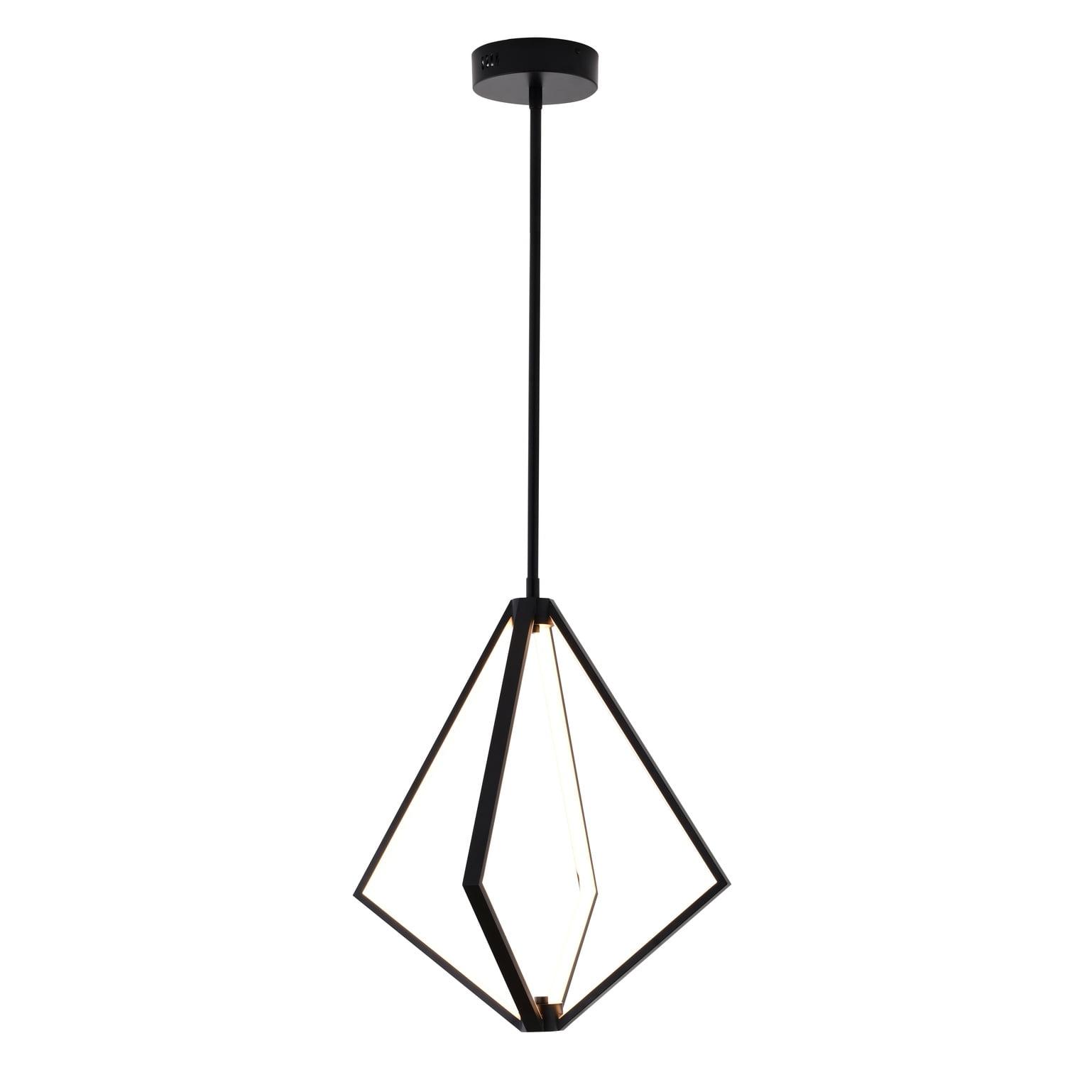 Bethel 18'' Diamond Black Metal & Silicone LED Chandelier