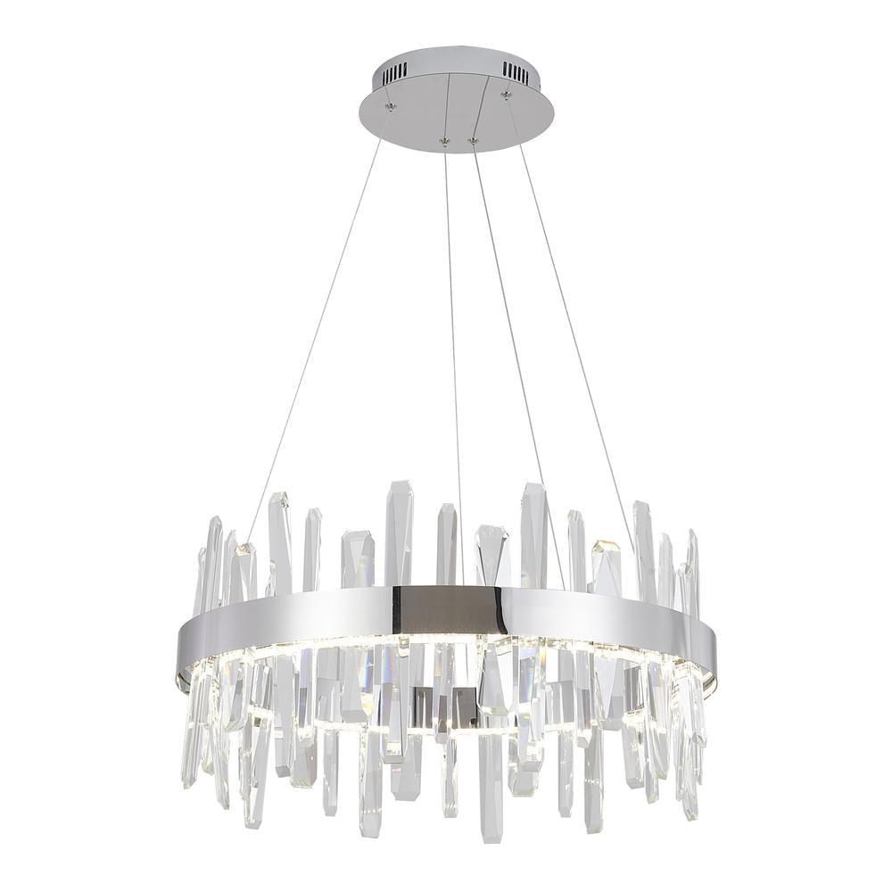 Bethel International LED Chandelier  Chrome Stainless Steel & Crystal