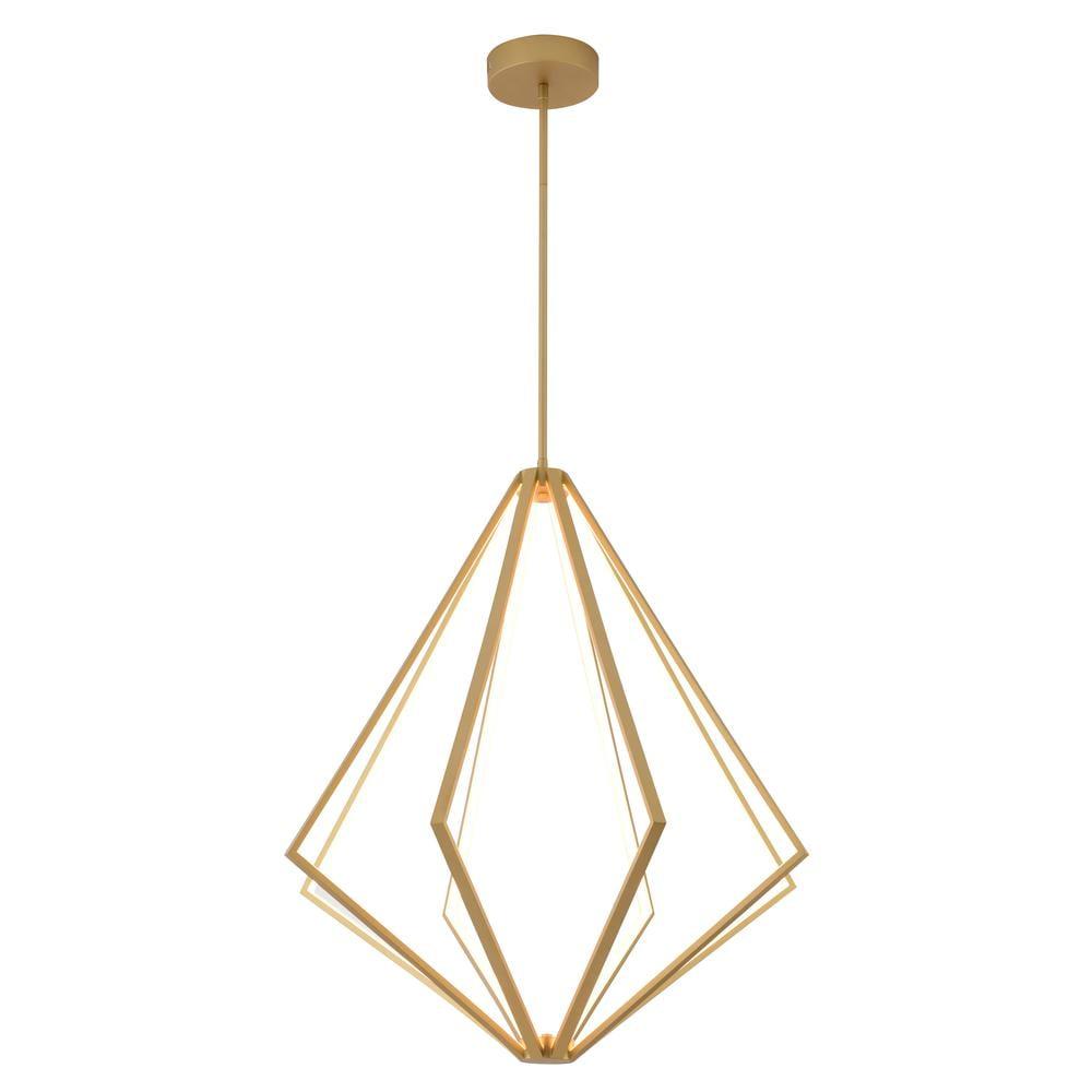 Bethel International LED Chandelier Gold Metal & Silicone