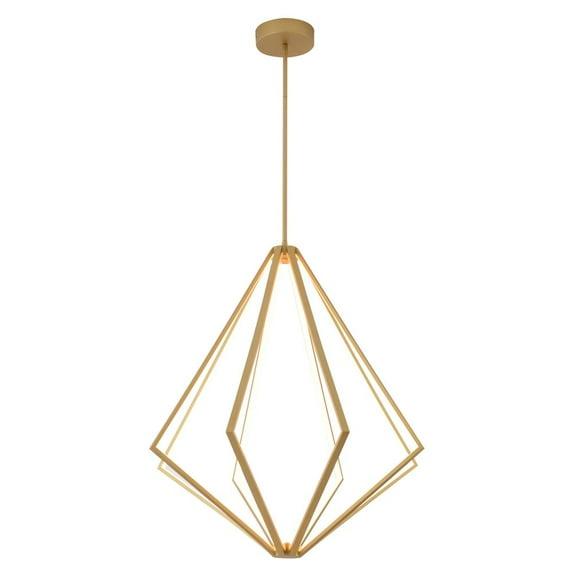 Bethel International LED Chandelier Gold Metal & Silicone