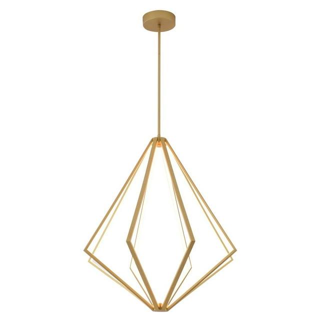 Bethel International LED Chandelier Gold Metal & Silicone