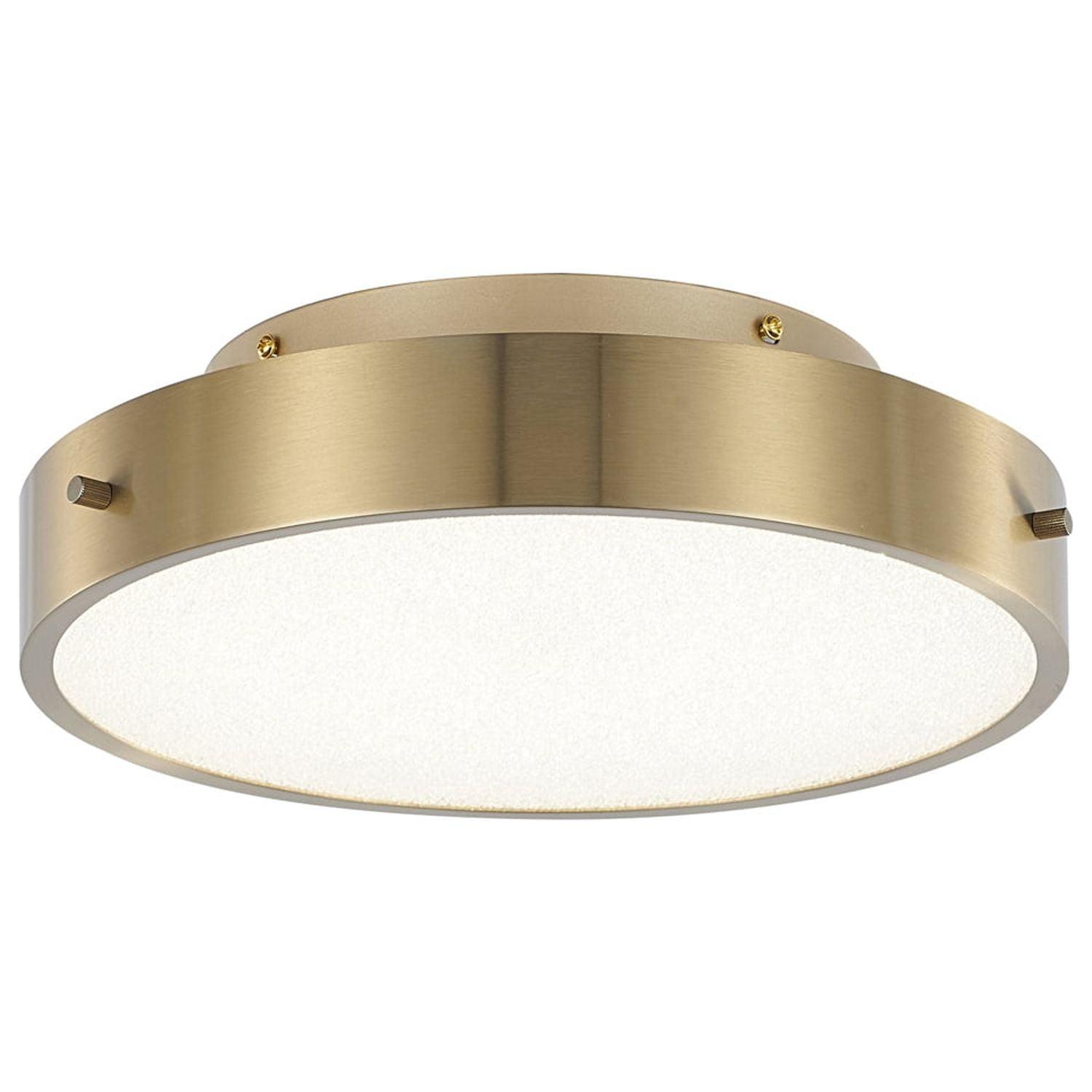 Bethel International LED Flush Mount Brass Metal & Acrylic