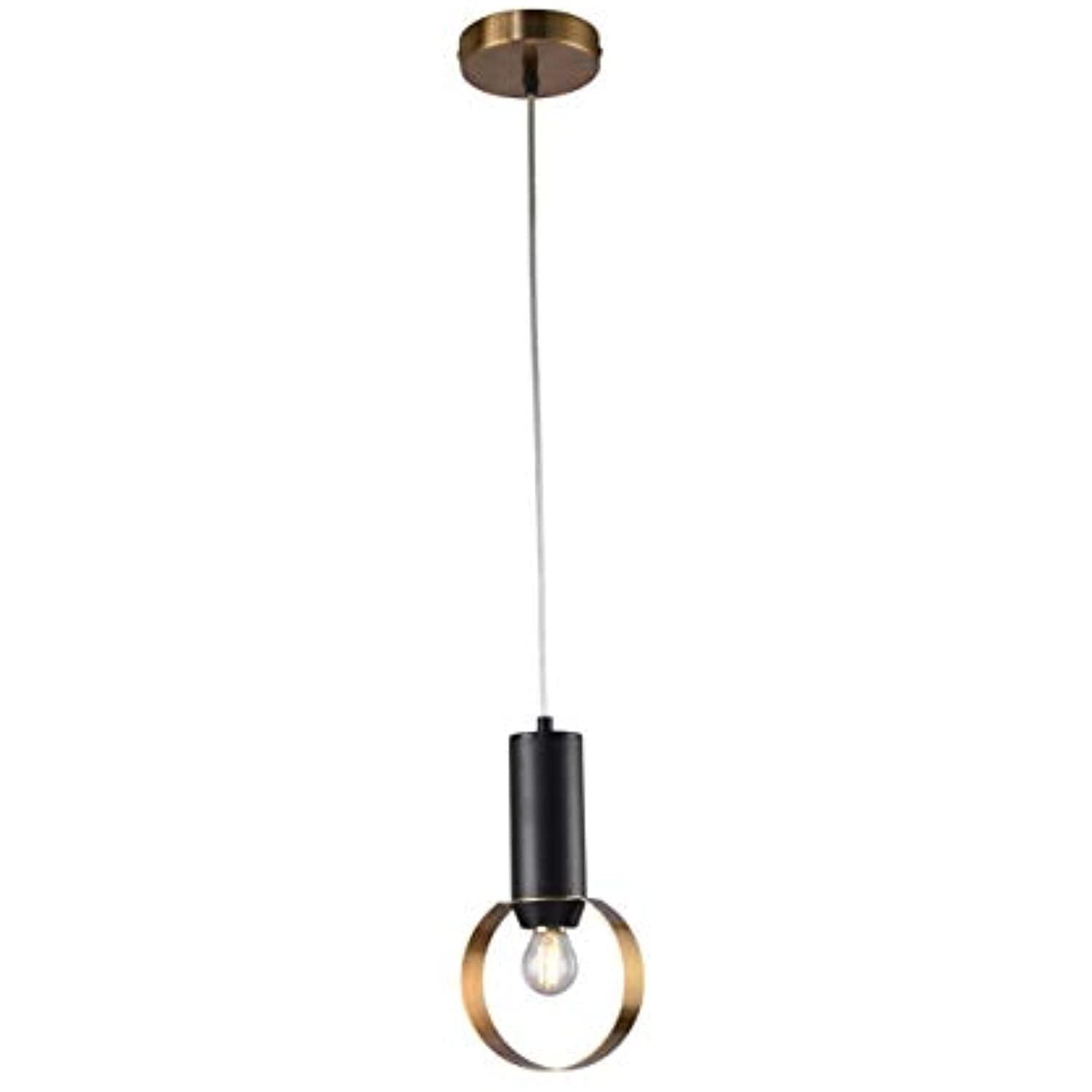 Black and Gold Modern Metal Pendant Light