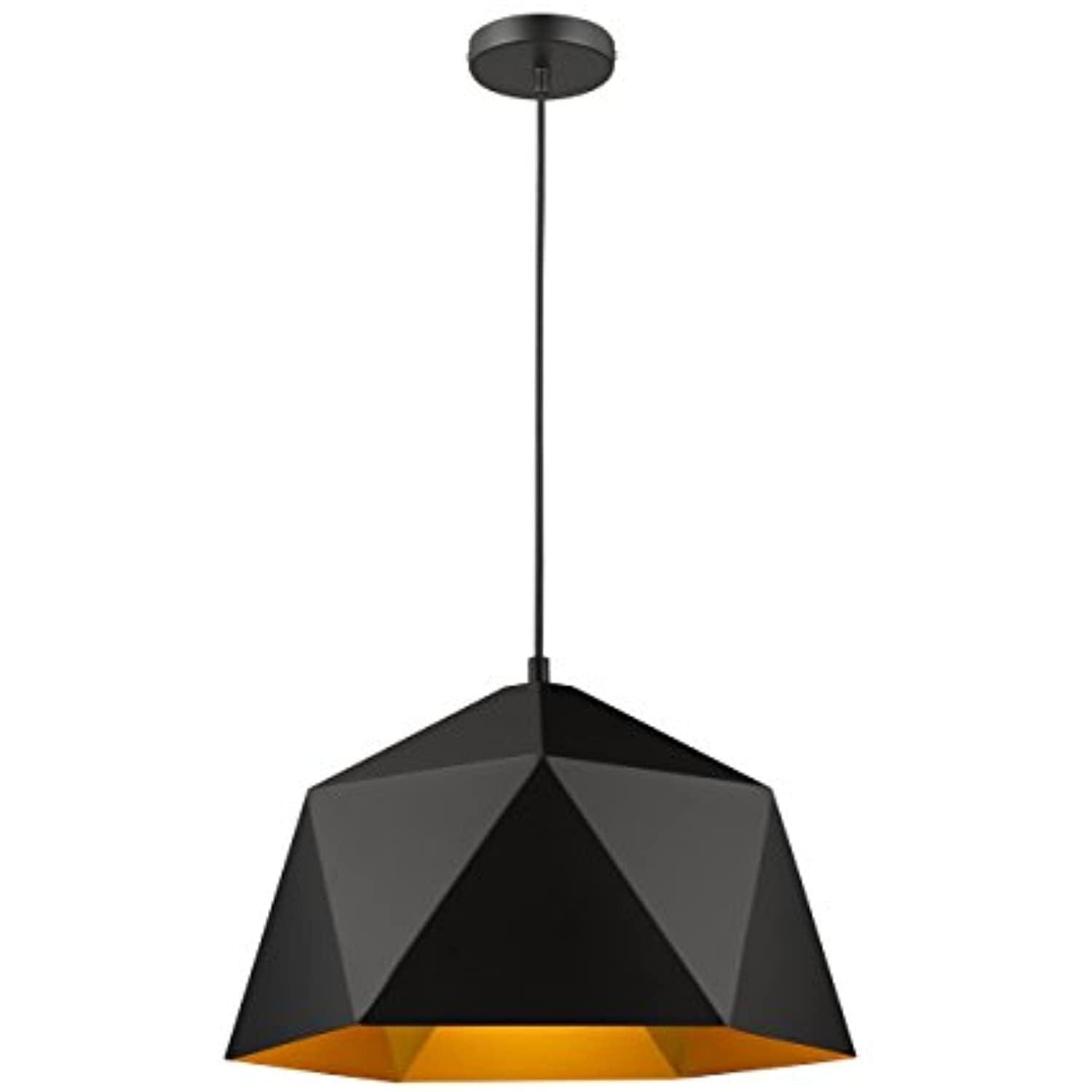 Tracey Black and Gold Crystal LED Pendant Light