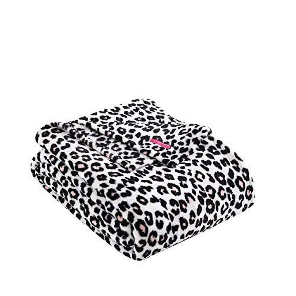 King Printed Bed Blanket Leopard - Betseyville: Plush Polyester, No Fill, Machine Washable, Animal Print