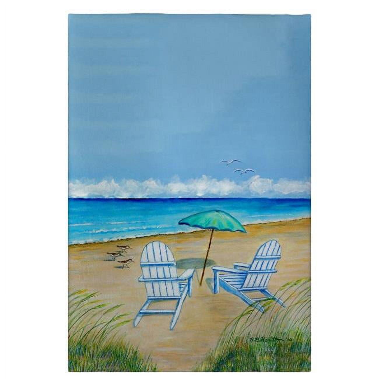 Adirondack Chairs Beach Scene Polyester Guest Towel Set