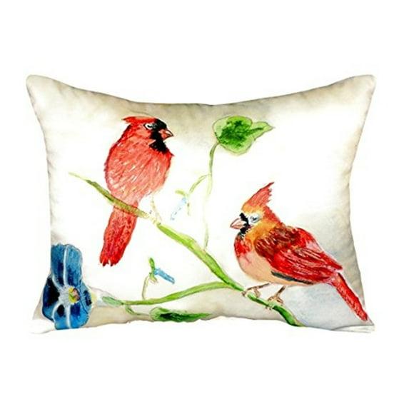 Betsy Drake Interiors Cardinals Indoor/Outdoor Reversible Throw Pillow