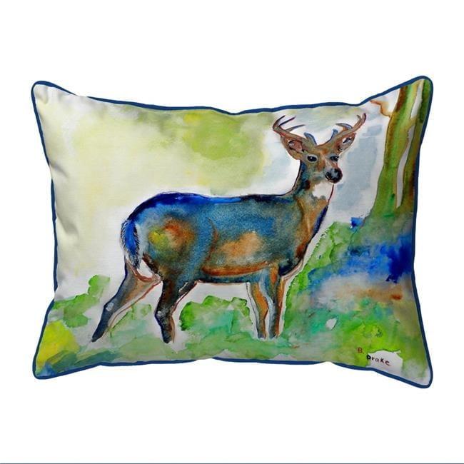 Betsy Drake Interiors Deer Indoor/Outdoor Throw Pillow