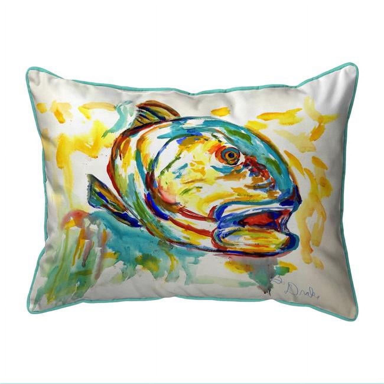Betsy Drake Interiors Grouper Fish Pillow