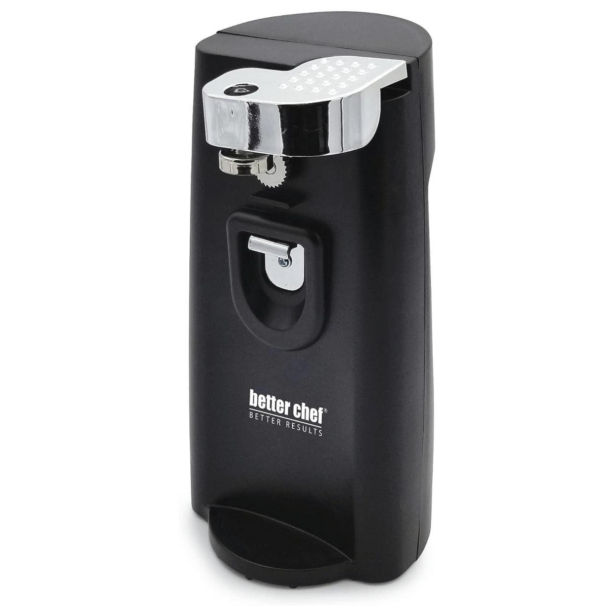 Better Chef Black 3-in-1 Electric Can Opener with Knife Sharpener