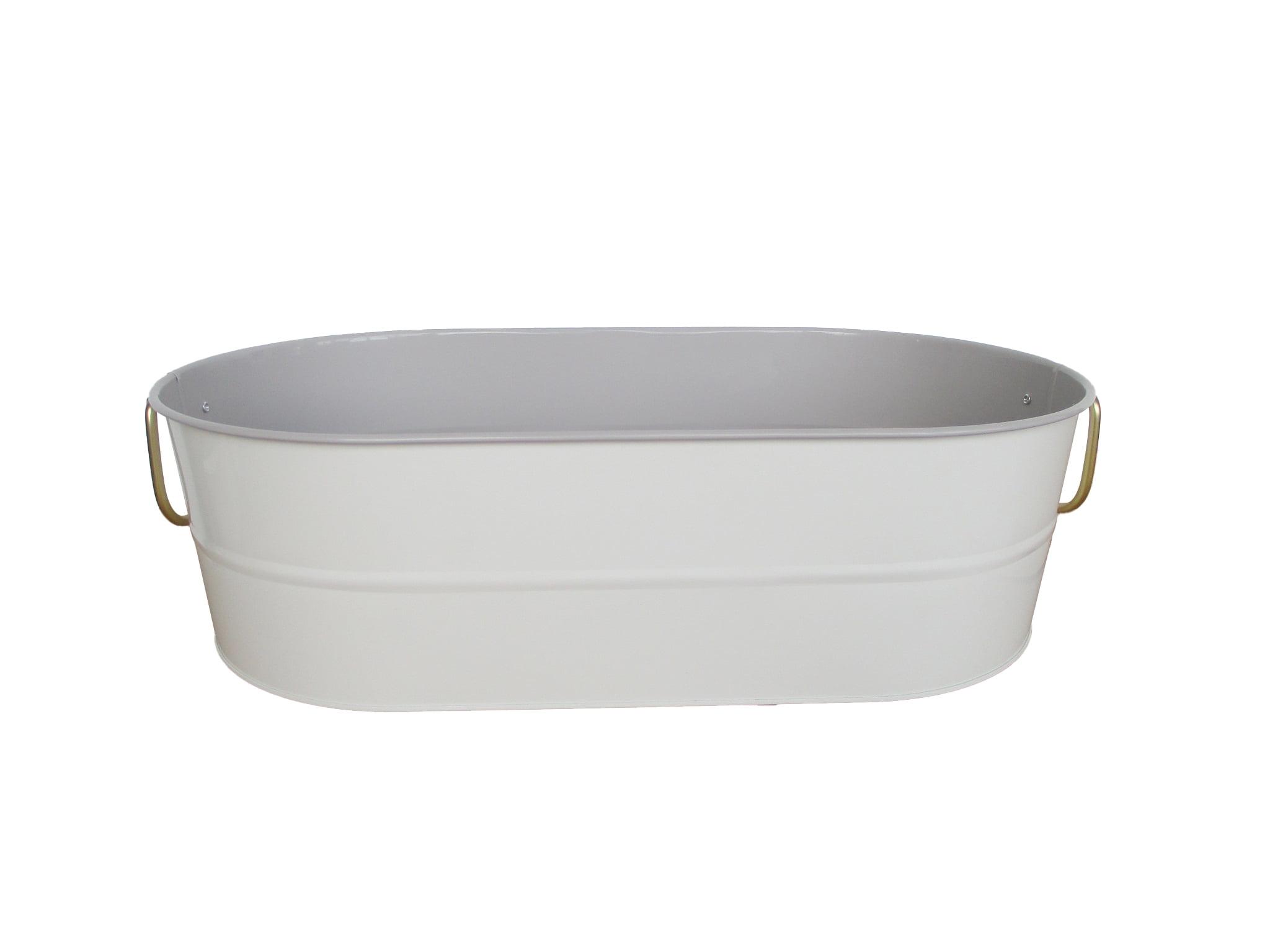 Better Homes & Gardens -  2-Tone Galvanized Oval Tub - Grey