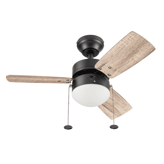 Better Homes & Gardens 30" Finney Modern Bronze Indoor Ceiling Fan with Light,  Pull Chains & Reverse Airflow