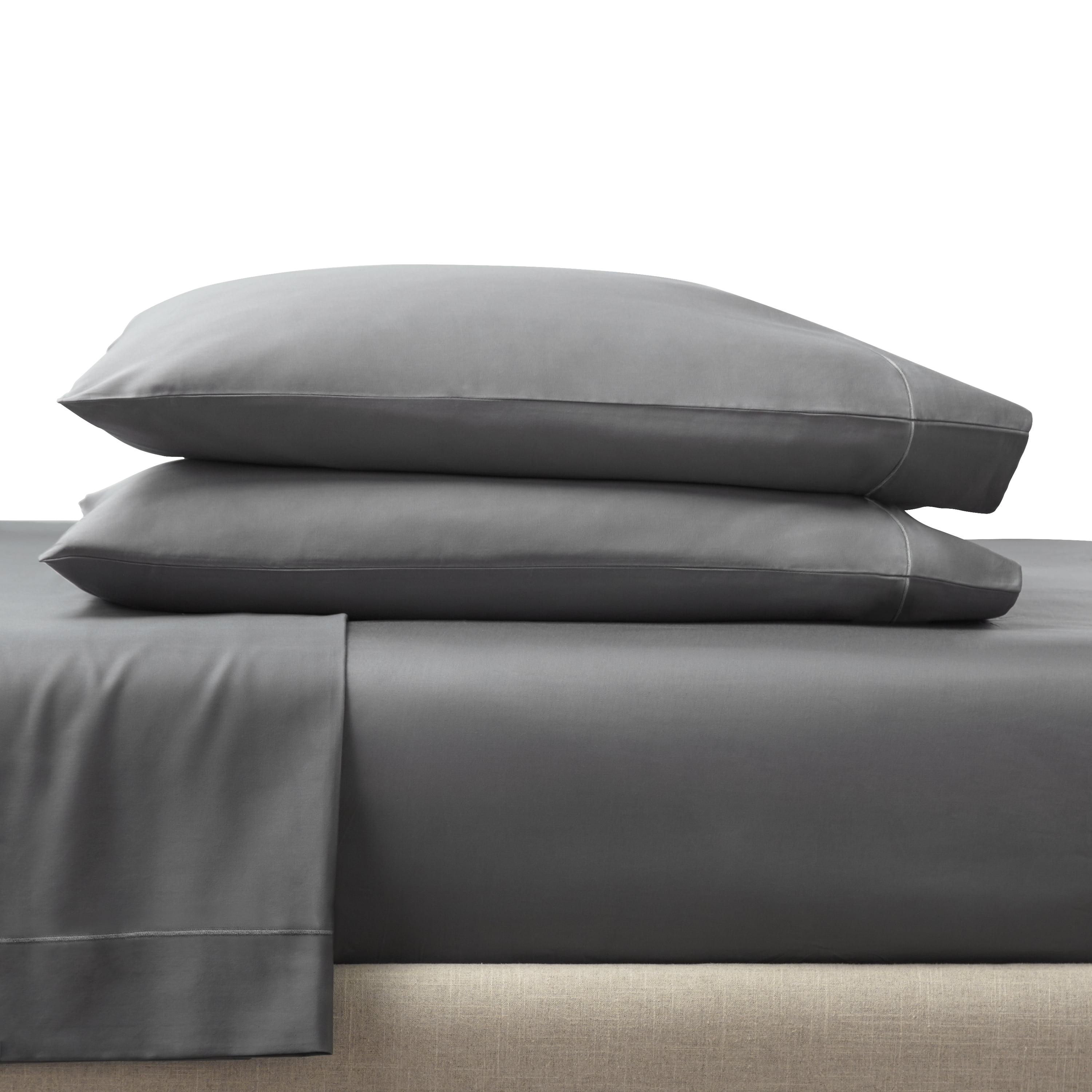 Better Homes & Gardens 2-Piece 400 Thread Count Grey Flannel Performance HYGROCOTTON® Pillowcase Set, Standard/Queen