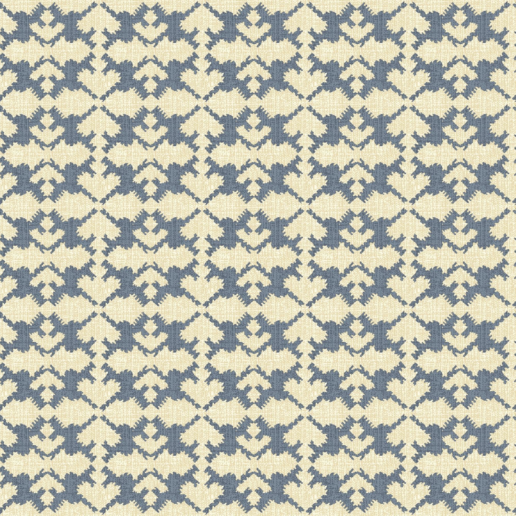 Blue Geometric Self-Adhesive Peel and Stick Wallpaper, 20.5" x 18'