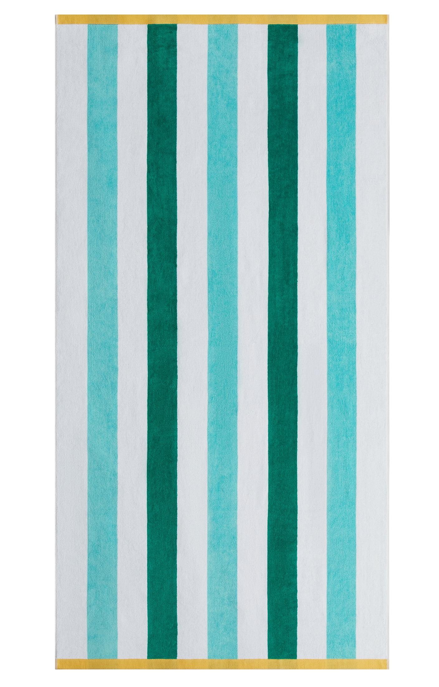 Better Homes & Gardens Cabana Stripe Oversized Beach Towel, 72" x 38", Green