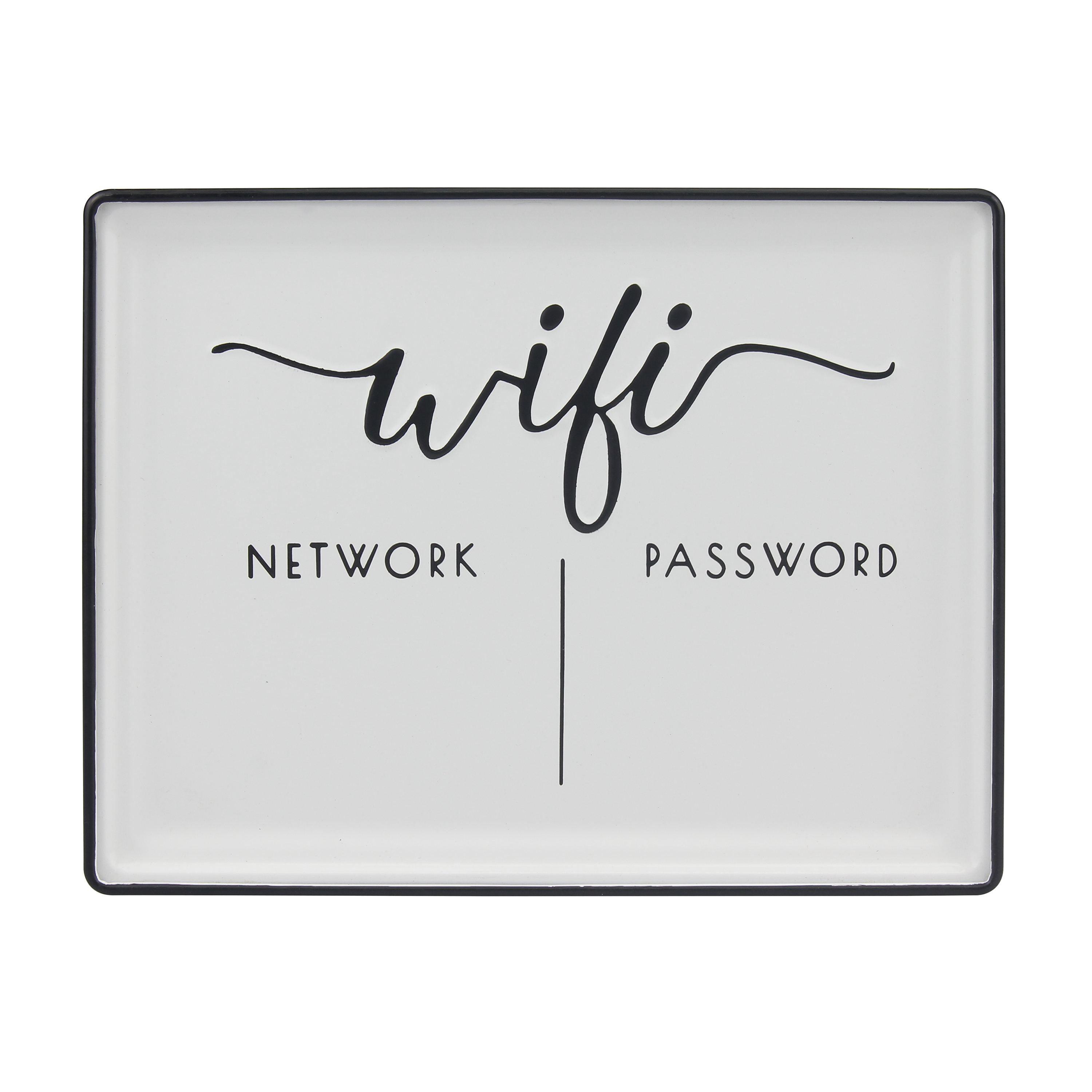 Better Homes & Gardens Decorative Wi-Fi Password Tabletop Sign, White