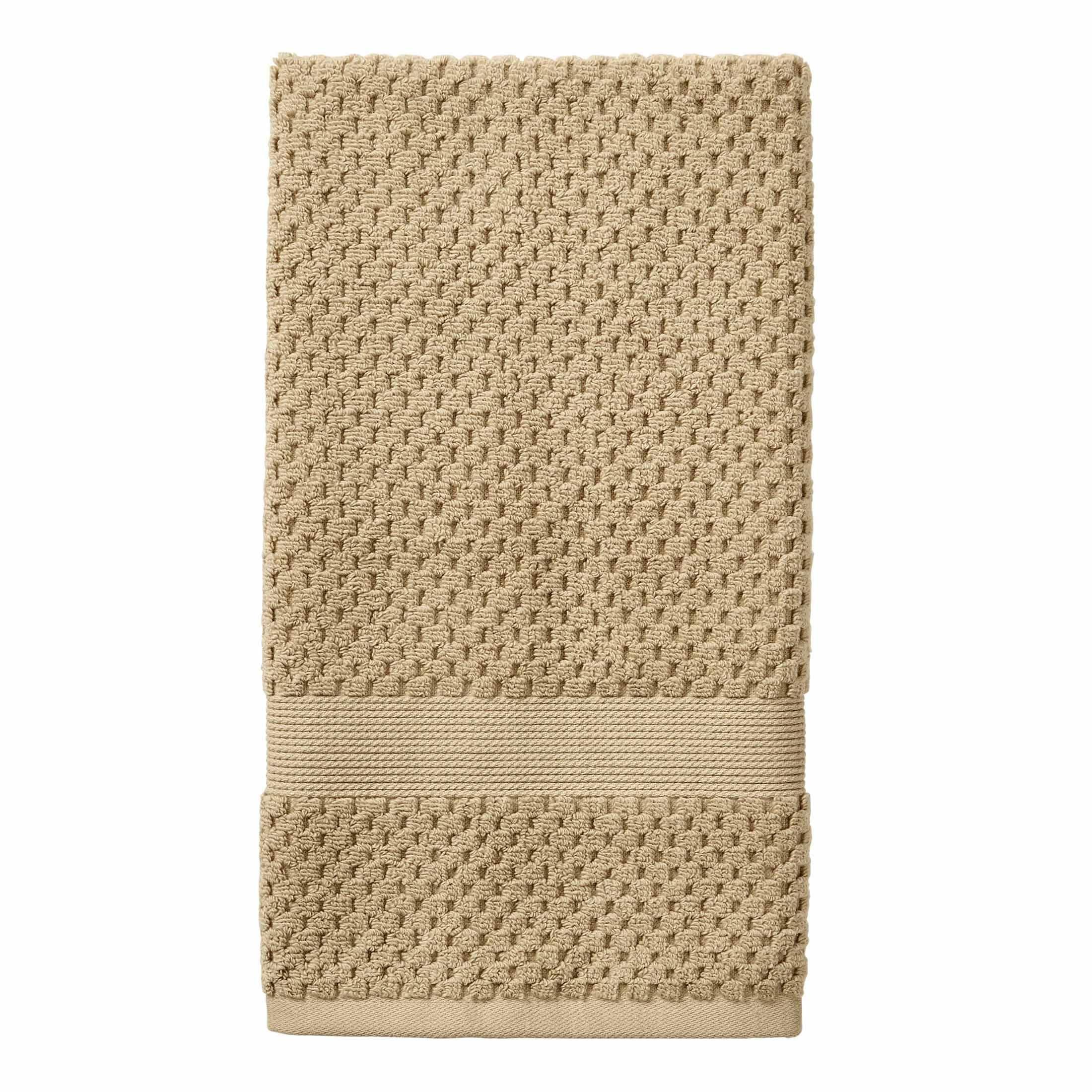 Better Homes & Gardens Signature Soft Popcorn Texture Hand Towel, Almond Biscuit