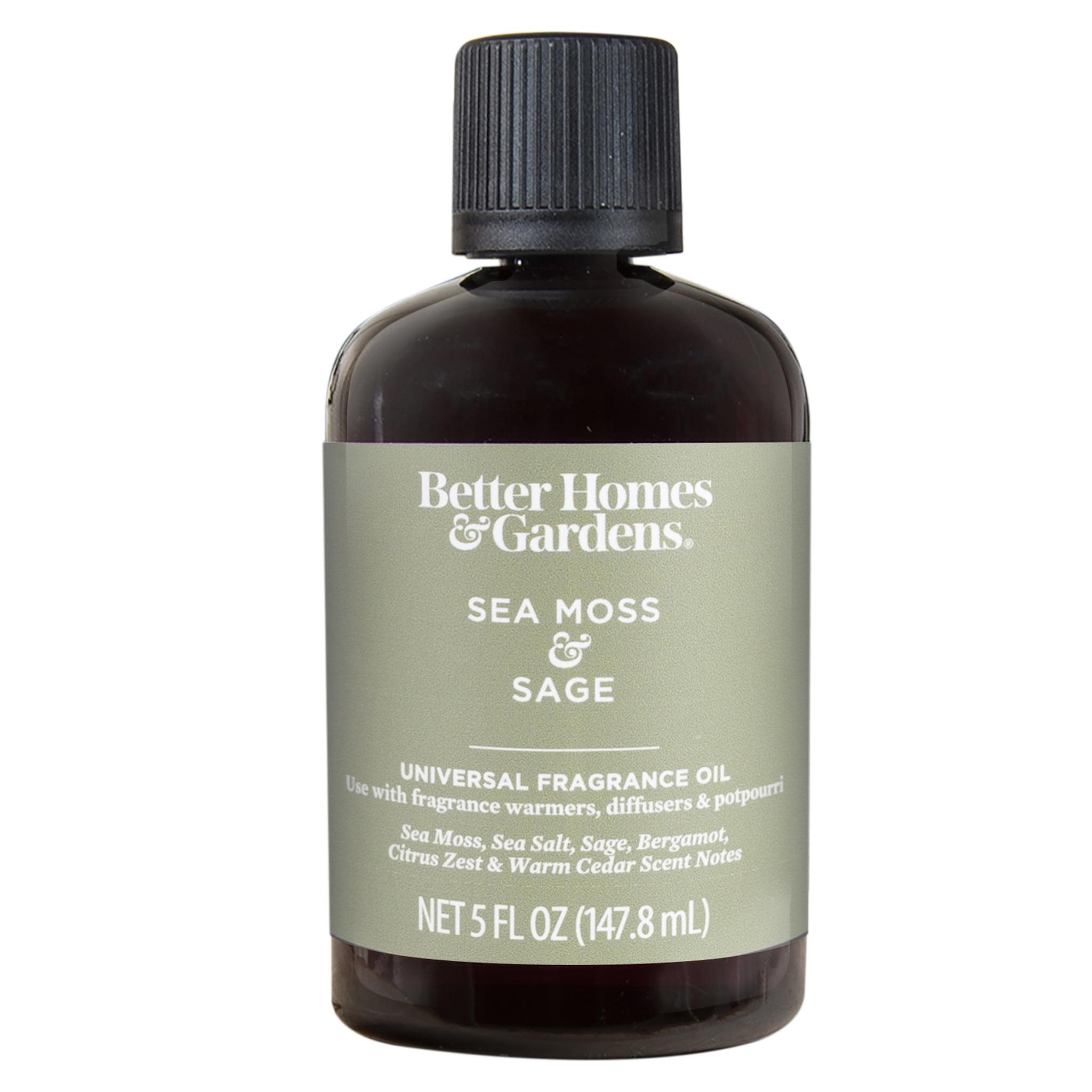 Better Homes & Gardens Universal Fragrance Oil, Sea Moss & Sage Scented, 5 fl oz, for use with Fragrance Oil Diffusers, Fragrance Warmers, Potpourri, and Wicking Fragrance Diffusers